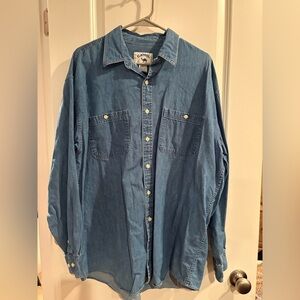 Vintage Camel Blue Denim Shirt XL